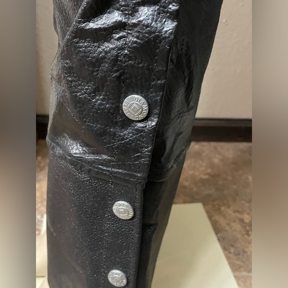 🖤L Vintage Great Used Condition Diamond Plate Buffalo Leather Chaps - Picture 5 of 7